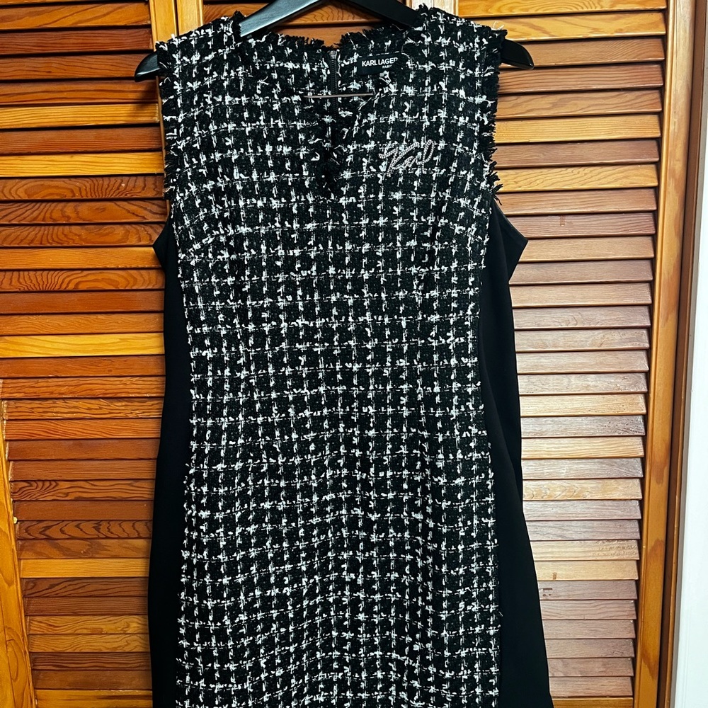 Karl Lagerfeld Shift Tweed Dress